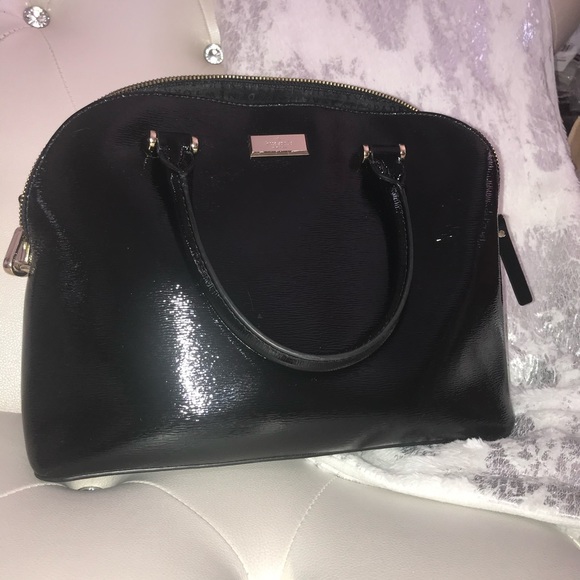 Kate Spade Bixby Place Carli Black Patent Leather Satchel Handbag Crossbody - Picture 5 of 13